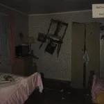 Eerie 1970s haunted bedroom interior - Enfield Poltergeist