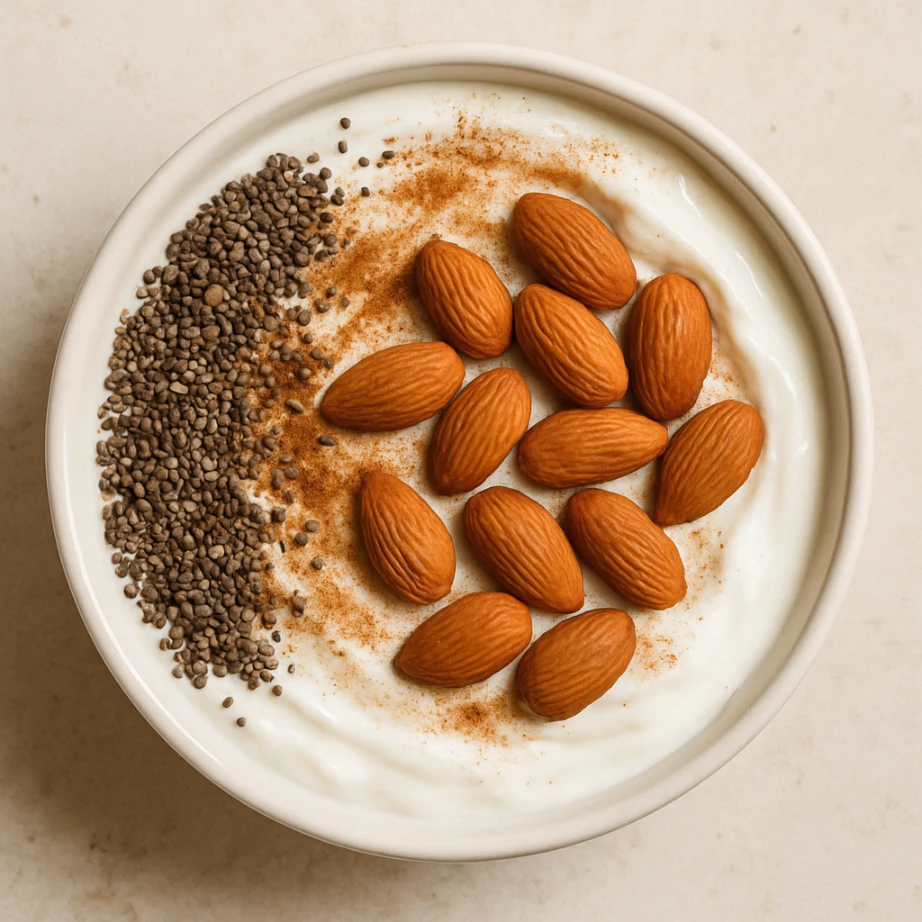 Greek Yogurt with Almonds and Cinnamon