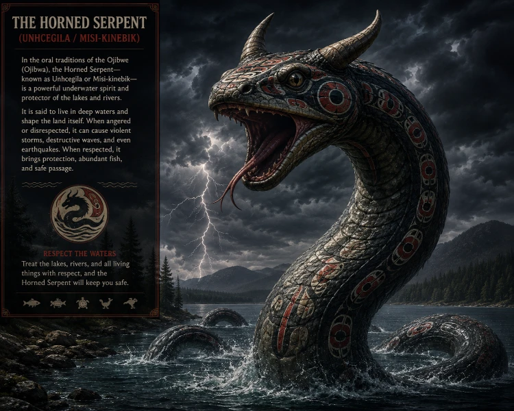 The Horned Serpent native american mythical creatures