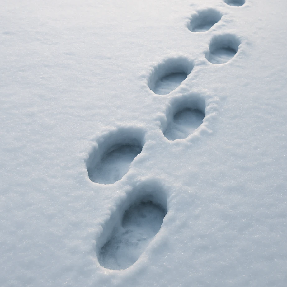 Wendigo footprint in snow