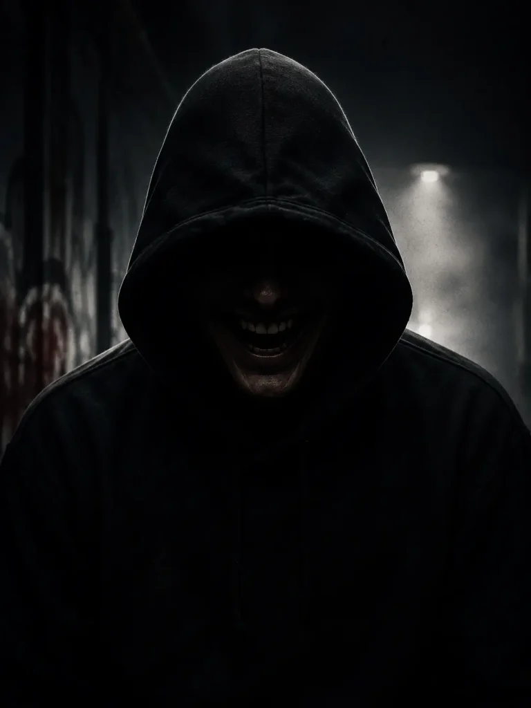dark in hoodie